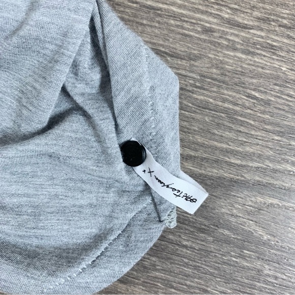 Revolve One Teaspoon T-shirt Dress Soho Wool Blend Long Sleeves Light Grey XS - Picture 11 of 12